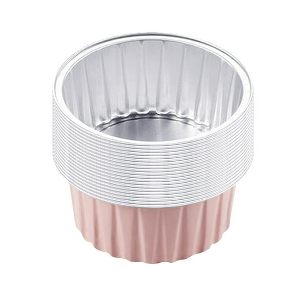 Kaireo Reusable Round Aluminum Foil Tin Cups 20Pc Pink B,20Pcs Reusable Round Aluminum Foil Tin Cups Aluminum Foil for Air Fryer,Include:20Pc Aluminum Foil Tin Cup