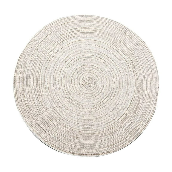 Kaireo Round Rop Cotton Braided Table Place Mats Braided Placemas Non Slip Table Mats Set of 1 for Dining Kitchen Table Washable 15 Inch,Material:Cloth