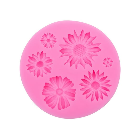Kaireo Silicone Mold Pink,Silicone Flower Mold for Polymer Clay Earrings Tiny Daisy Diy Earrings Silicone Mould Flexible Resin Fondant Mold Clay Jewelry Mold