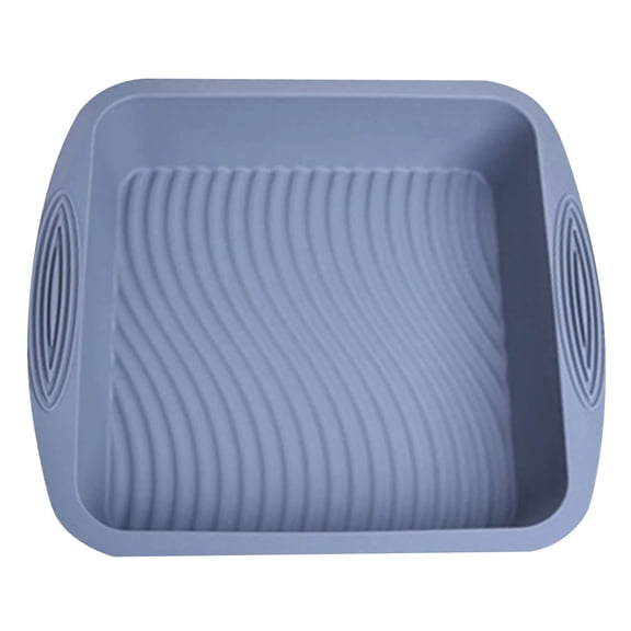 Kaireo Silicone Square Cake Pan 8X8 Baking Pan Pan Nonstick Silicone Cake Silicone Baking for Cakes Muffin Bread Rice Crispy Lasagna Pie Silicone Cake Baking Pan Grey