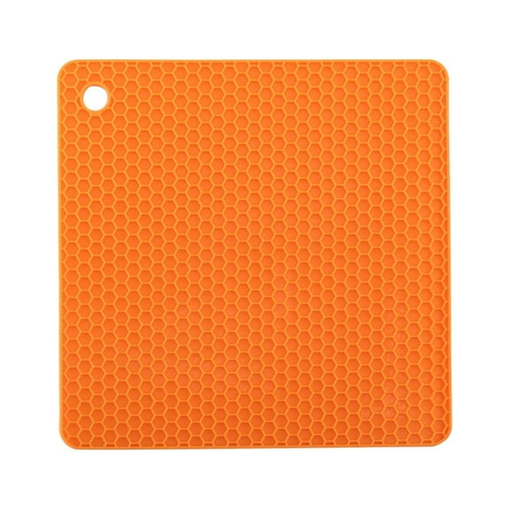 Kaireo Square Silicone Honeycomb Mats Style Home Style Insulated Cooker Dish Mats Thicken Kitchen Microwave Mats,Material:Silicone,for Party Kitchen Dining Decoration
