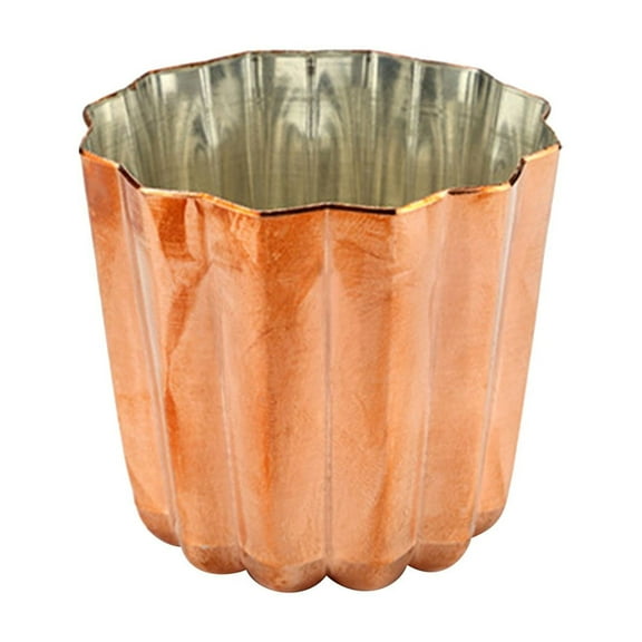 Kaireo Traditional French Cannele Copper Mold with Tin Lining,Professional Baking Tool for Perfect Caramelized Crust and Custard Centers,Authentic European Pastry Equipment