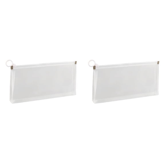 Kaireo Transparent 3D Zipper Envelope Bag A6 Size Clear Plastic Pouch for Receipts Cards Small Document Storage