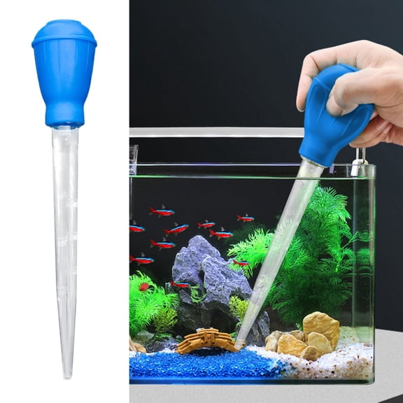Kaireo Turkey Oil Suction Tube, Blue Long Cooking Turkey Baster with Scale, Liquid Extractor Only for Room Temperature Liquids for Home Kitchen