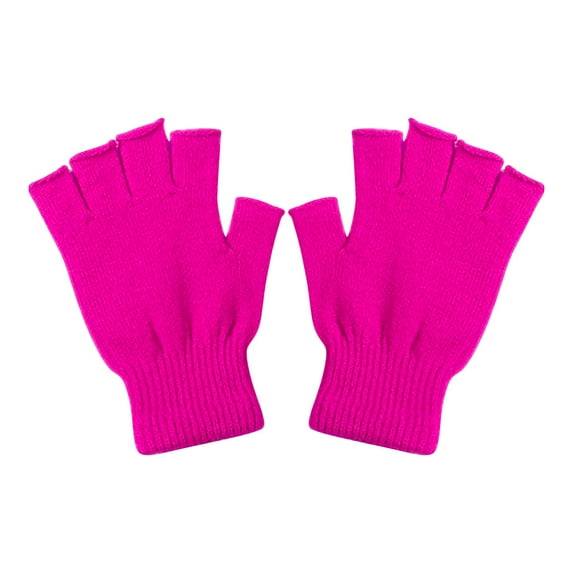 Kaireo Unisex Fingerless Knitted Gloves,Warm Half-Finger Mittens for Men & Women,Breathable Knit Design with Touchscreen Compatibility,Stretchable Comfort for Outdoor Activities,Driving,Daily Use