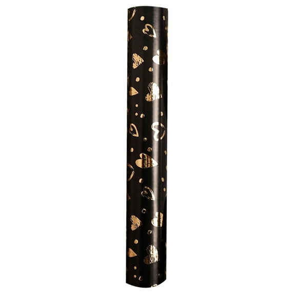 Kaireo Valentine's Day Wrapping Paper Gold Foil Embossed Love Heart Design Large Size 118"x17" Roll Wrapping Paper,Ideal for Bags Wedding Valentine's Day Decor & Home Decor Indoor Decor