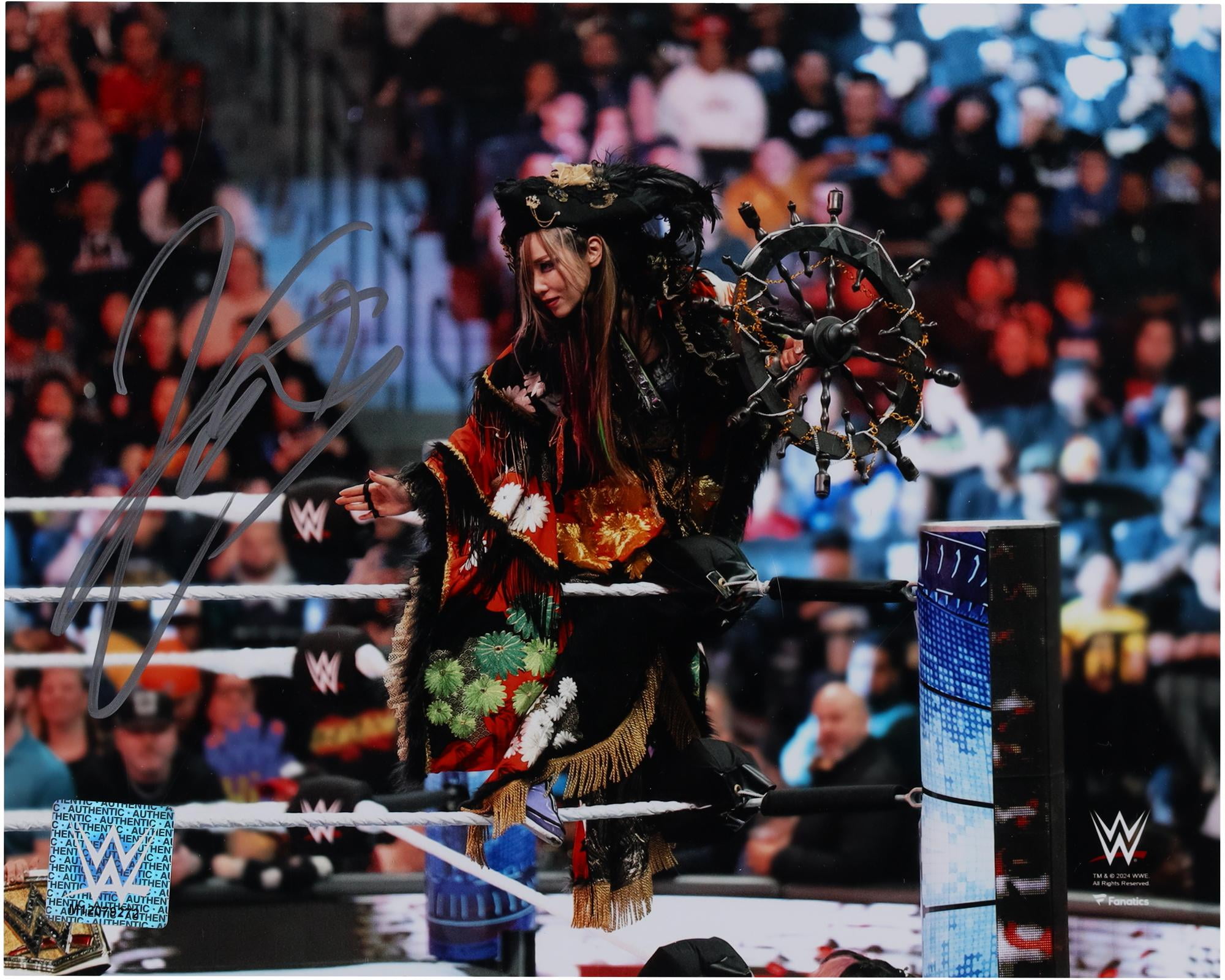 Kairi Sane WWE Autographed 8" x 10" Entrance On Ropes Photograph - Fanatics Authentic Certified