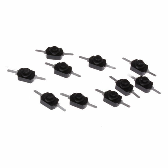 Kairuite 10x 1A 30V DC 250V Black Latching On Off Mini Torch Push ...