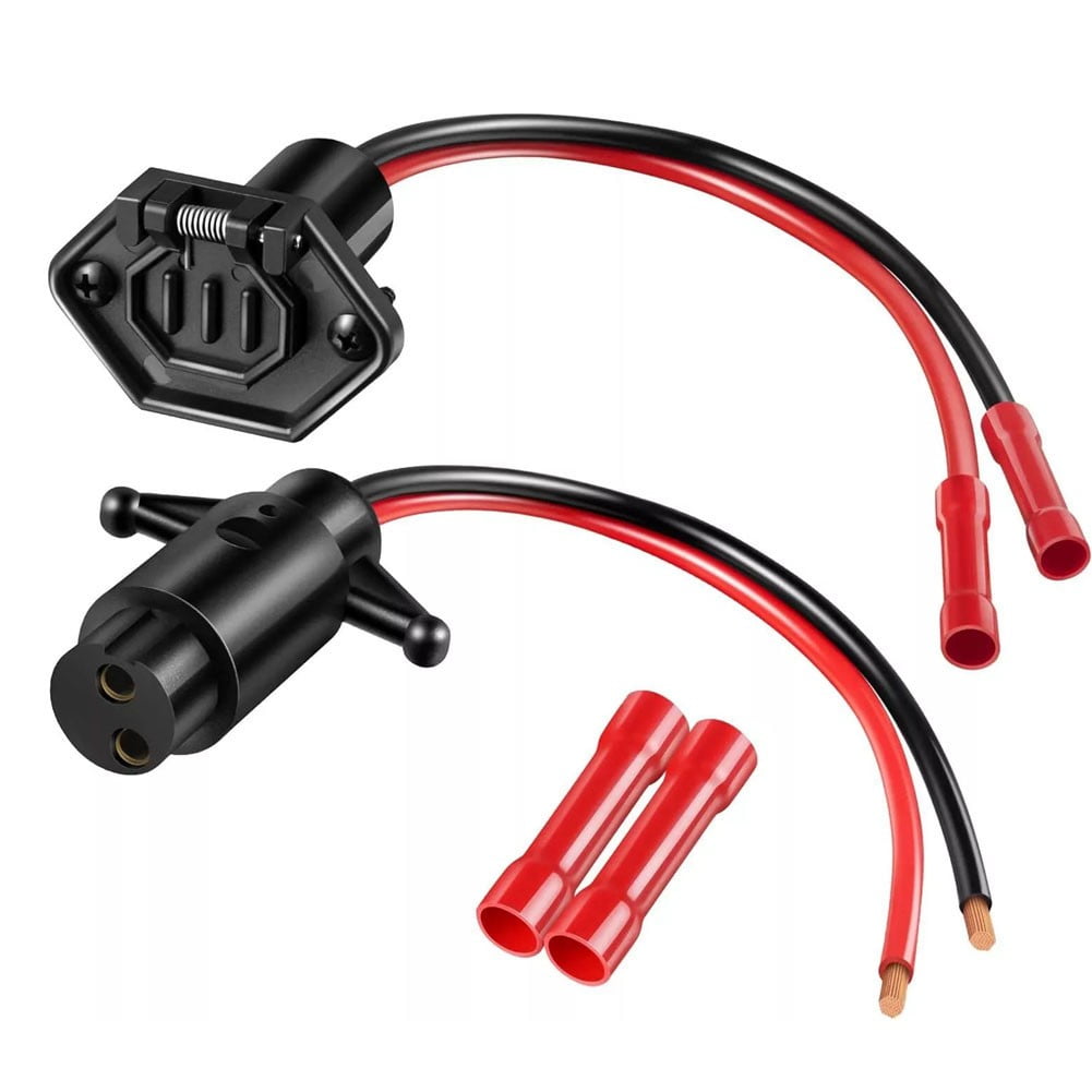 Kairuite 12V 10AWG Trolling Motor Plug Receptacle Kit Male Female ...