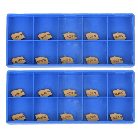 Kairuite 20pcs SP200 NC3020 GTN-2 Grooving Cut-Off Carbide Inserts 2mm Width ZQMX2N11-1E