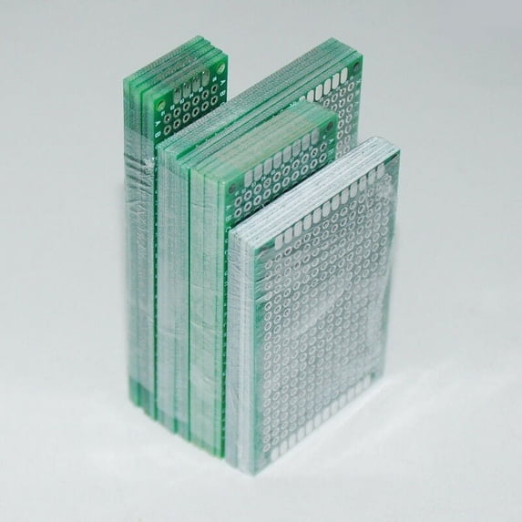 Kairuite 20pcs Set PCB ProtoBoard Circuit Board Stripboard 2X8 3X7 4X6 5X7 5pcs Each