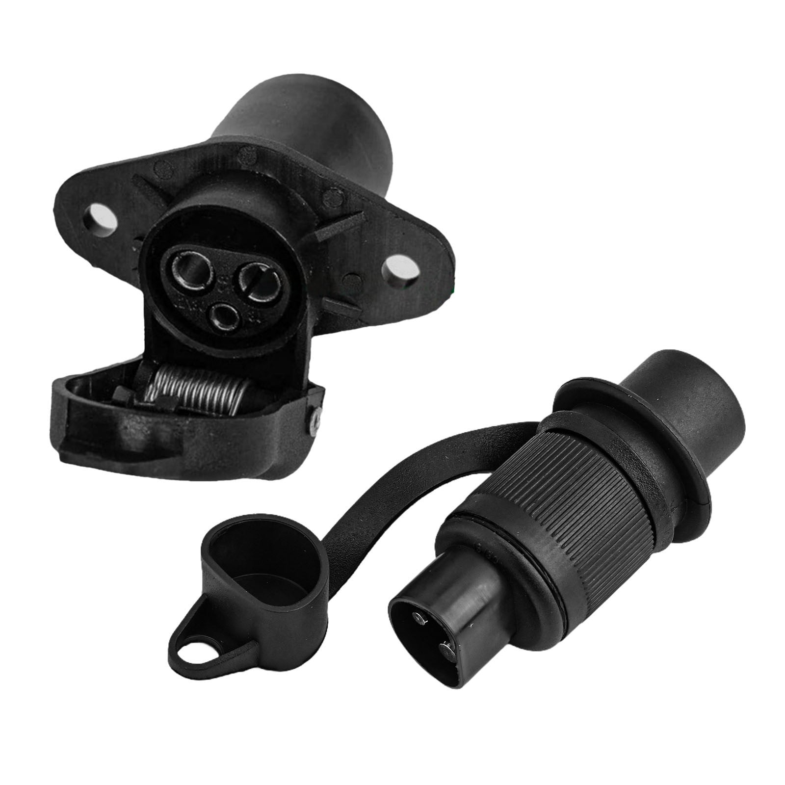 Kairuite 3 pin 12V Truck Trailer Plug Socket Adapter Kit RV Power Cord