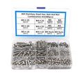 Kairuite 480pcs hexagon bolts 304 stainless steel screws and nuts set