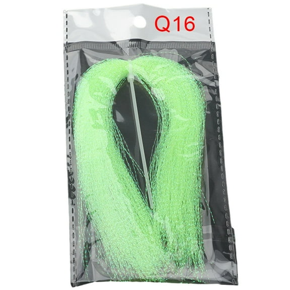 Kairuite 5g Spiral for Crystal Twisted shining diy tying material fly fishing flash line Net weight of 5 g 16# Seven Green