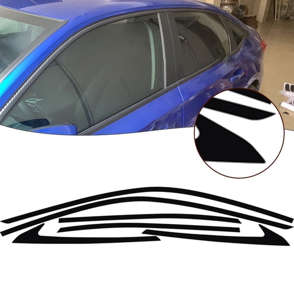 Kairuite For Honda for Civic Sedan 2022 2023 Side for Window Chrome Delete Cover Decal