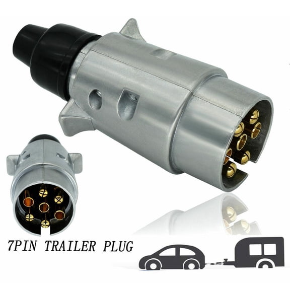 Kairuite Heavy Duty Electric Trailer Towing Plug Wiring 12V 7 Pin Connector Socket Towbar