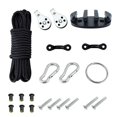 Kairuite Kayak Anchor Trolley Kit Rope Pulleys Pad Eyes Rivets Marine