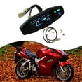 Kairuite LCD Digital Motorcycle Multi Gauge Bar Speedometer Tachometer