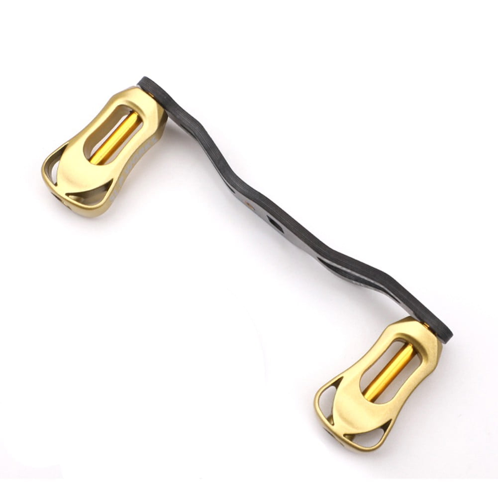 Kairuite Left Right DIY Carbon Fiber Fishing Reel Handle Rubber Knob