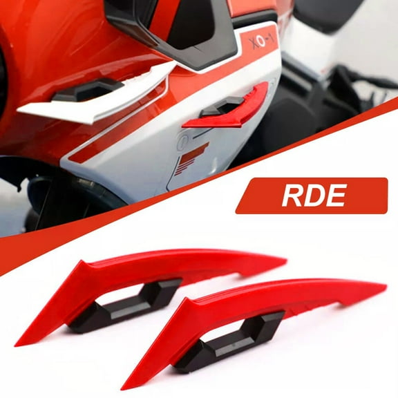 Kairuite Red/Blue/Gray Motorcycle Winglet Aerodynamic Spoiler Wing Adhesive Decoration