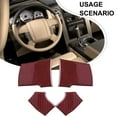Kairuite Red Carbon Fiber Dashboard Steering Wheel Panel Cover For Ford