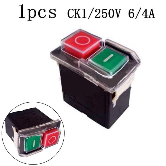 Kairuite Universal Safety Stop Button Electromagnetic Switch CK1/AC250V