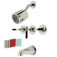thumbnail image 1 of Kaiser Three-Handle Tub & Shower Faucet, Polished Nickel, 1 of 1