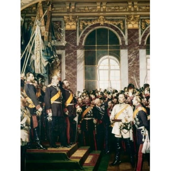 Kaiser in Versailles the Werner Anton Alexander Von 1843-1915 German Poster Print - 18 x 24 in.