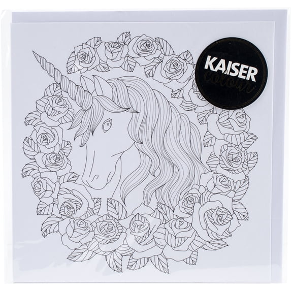 KaiserColour Gift Card W/Envelope 6"X6"-Unicorn, Pk 3, Kaisercraft