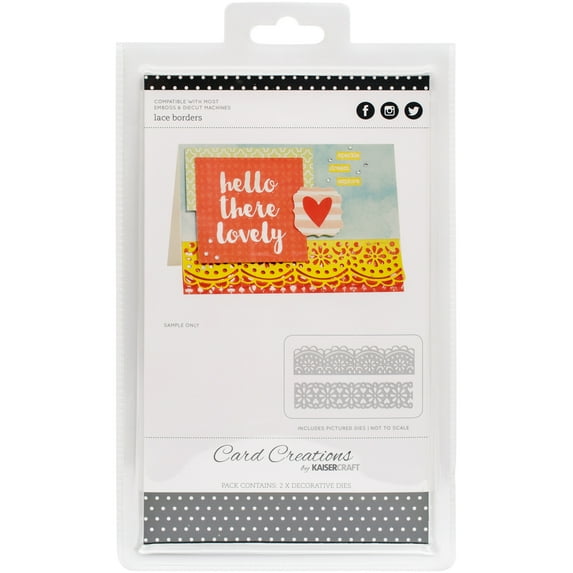 Kaisercraft Card Creations Dies-Lace Borders 1.5X6