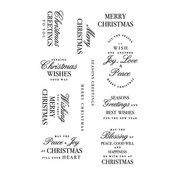 Kaisercraft Clear Stamp 6"X4"-Christmas Greetings
