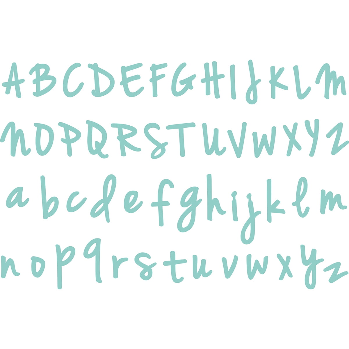 Kaisercraft Decorative DieHandwritten Alphabet .25" To 1"