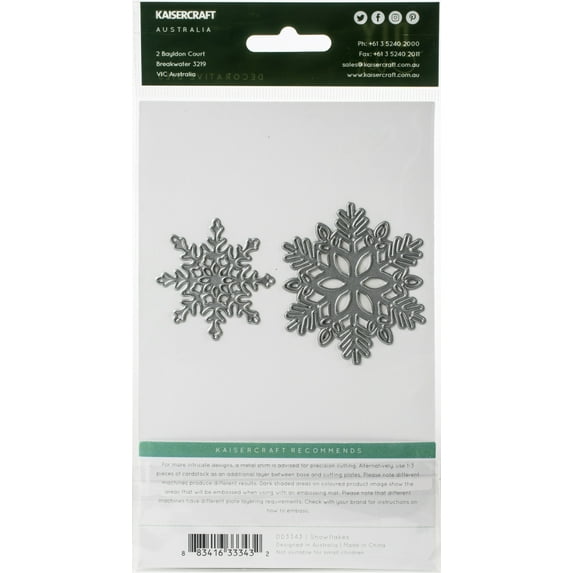 Kaisercraft Decorative Die-Snowflakes