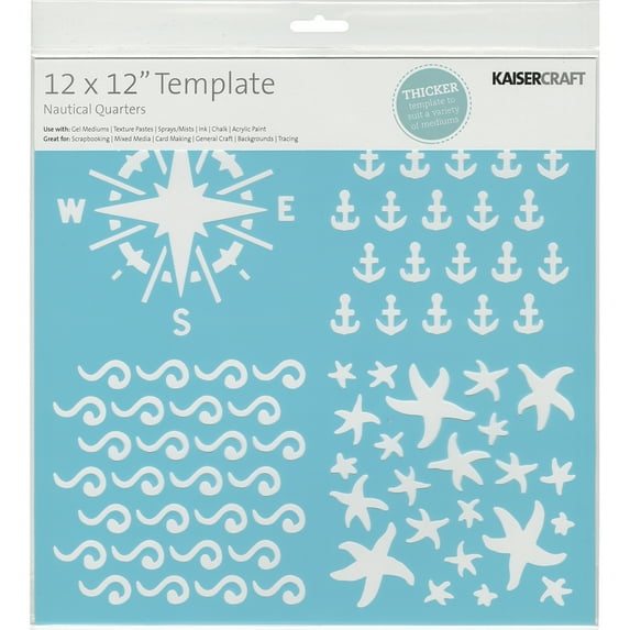 Template 12"X12"-Nautical Quarters, Pk 2, Kaisercraft