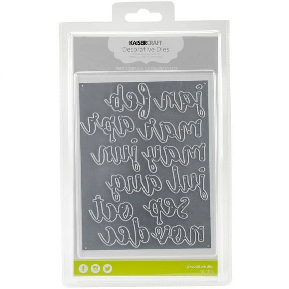 Kaisercraft Dies, Months, 1.25" x 1.25" to 2.5" x 1.25"