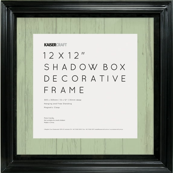 Kaisercraft Shadow Box Frame 12"X12" Black