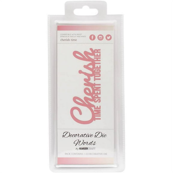 Kaisercraft Word Die, Cherish Time, 1.75" x 4.25"