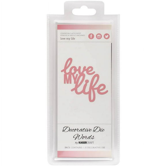 Kaisercraft Word Die, Love My Life, 2.5" x 2.75"