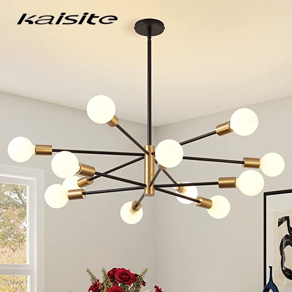 Kaisite Mid-century 12-Light Sputnik Chandeliers, Large Living/Dining ...