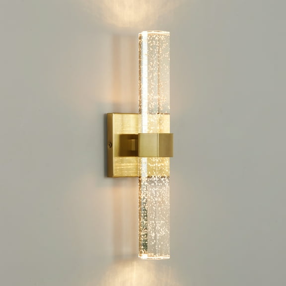 Kaiste Bathroom Crystal Wall Light Modern Integrated LED Wall Sconce for Bedroom Living Room - Gold