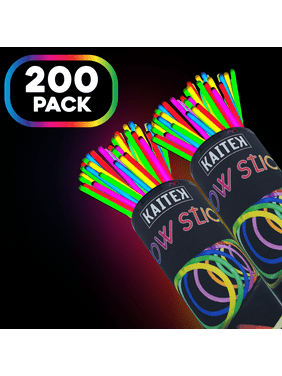 Kaitek Glow Stick Part Favors for Halloween Neon Theme Party Glow in the Dark Sticks (Pack of 200)