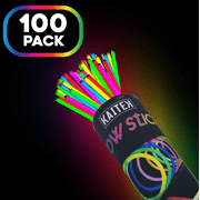 Kaitek Glow Stick Party Favors for Halloween Neon Theme Party Glow in the Dark Sticks (Pack of 100)