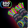 thumbnail image 1 of Kaitek Glow Stick Party Favors for Halloween Neon Theme Party Glow in the Dark Sticks (Pack of 200), 1 of 4