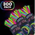 thumbnail image 1 of Kaitek Glow Stick Party Favors for Halloween Neon Theme Party Glow in the Dark Sticks (Pack of 300), 1 of 4