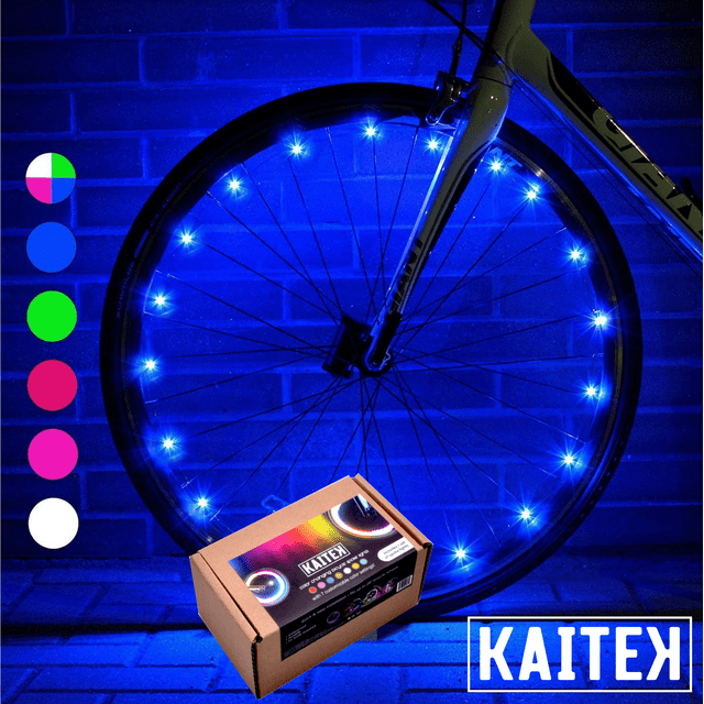 Kaitek LED Bicycle Wheel Accessory Light for 1 Wheel, Color-Changing