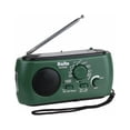 thumbnail image 1 of Kaito KA332W Portable Hand Crank Solar AM FM NOAA Weather Radio with 3-LED Flashlight - Green, 1 of 4