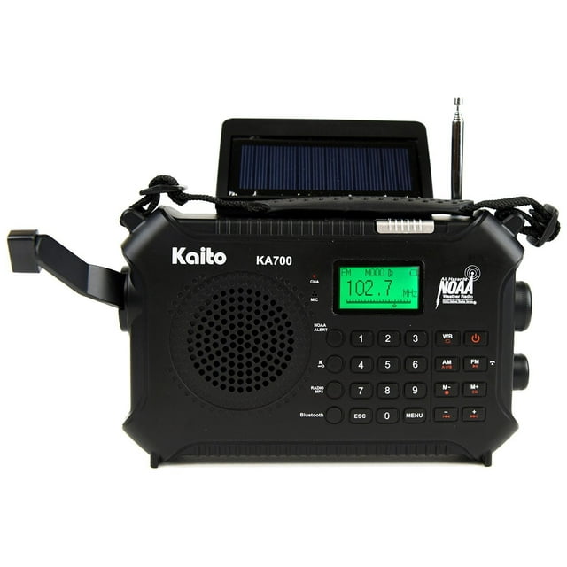 Kaito KA700 AM FM NOAA Weather Radio with Build in Recorder Bluetooth