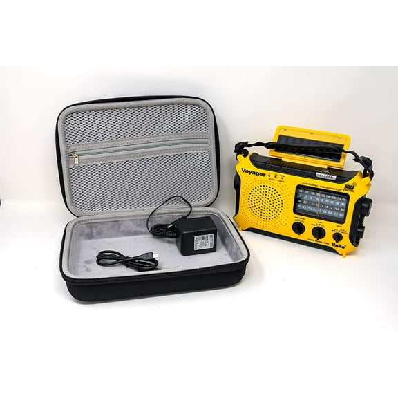 Kaito Shortwave Solar Crank Weather with Case and Adapter Radio