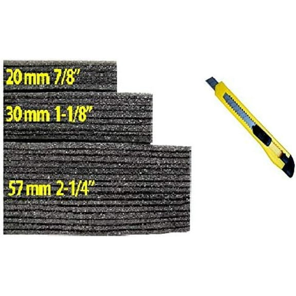 Kaizen Foam 2 Feet x 1 Feet, Black with Knife (57mm 2-1/4")