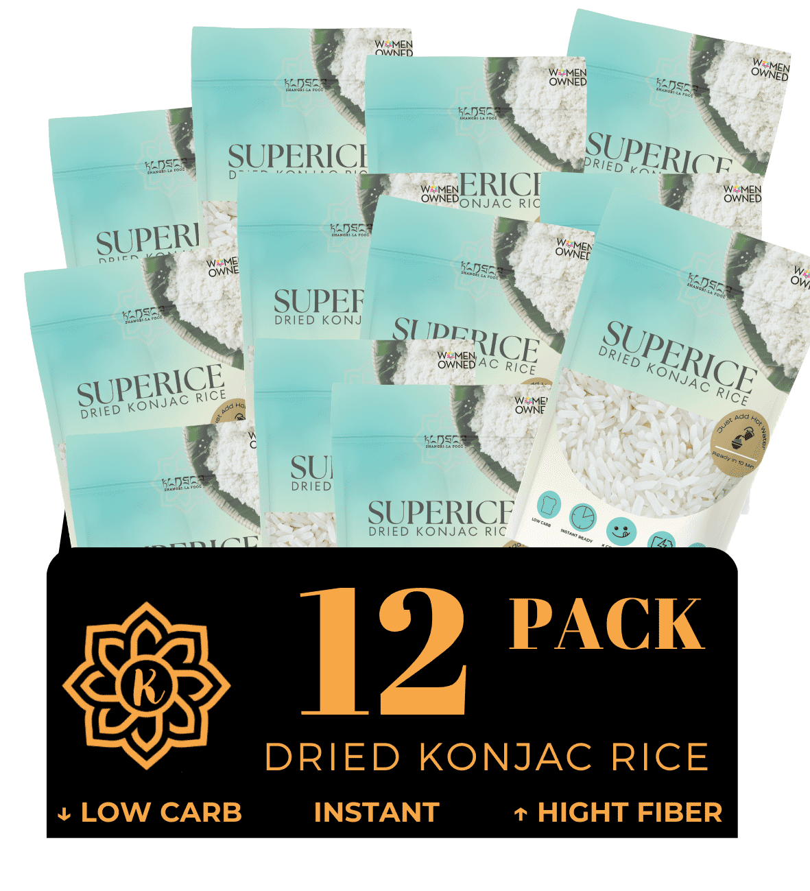 Kaizen Low-Carb High-Protein High-Fiber Shirataki Konjac Rice